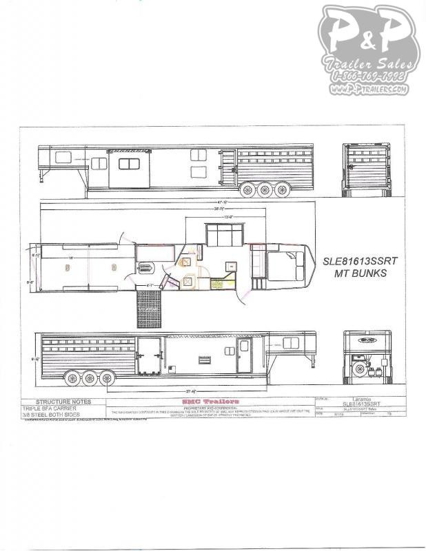 2021 SMC Horse Trailers SLE81613SSRT 47' ft Livestock Trailer LQ 2021 SMC Horse Trailers SLE81613SSRT 47' ft Livestock Trailer LQ
