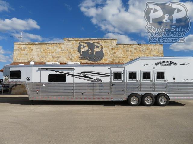 2020 Bloomer PC Load Outlaw Conversion w/ Bunk Beds 4 Horse Slant Load Trailer 17' 4" FT LQ With Slides w/ Ramps 2020 Bloomer PC Load Outlaw Conversion w/ Bunk Beds 4 Horse Slant Load Trailer 17' 4" FT LQ With Slides w/ Ramps