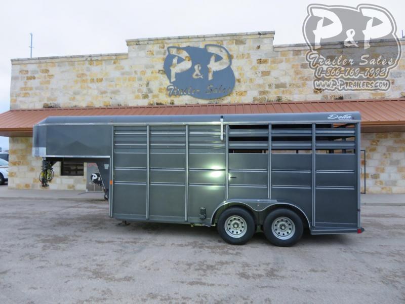2018 Delta Manufacturing 8ft Stock box 16 ft Livestock Trailer LQ 2018 Delta Manufacturing 8ft Stock box 16 ft Livestock Trailer LQ