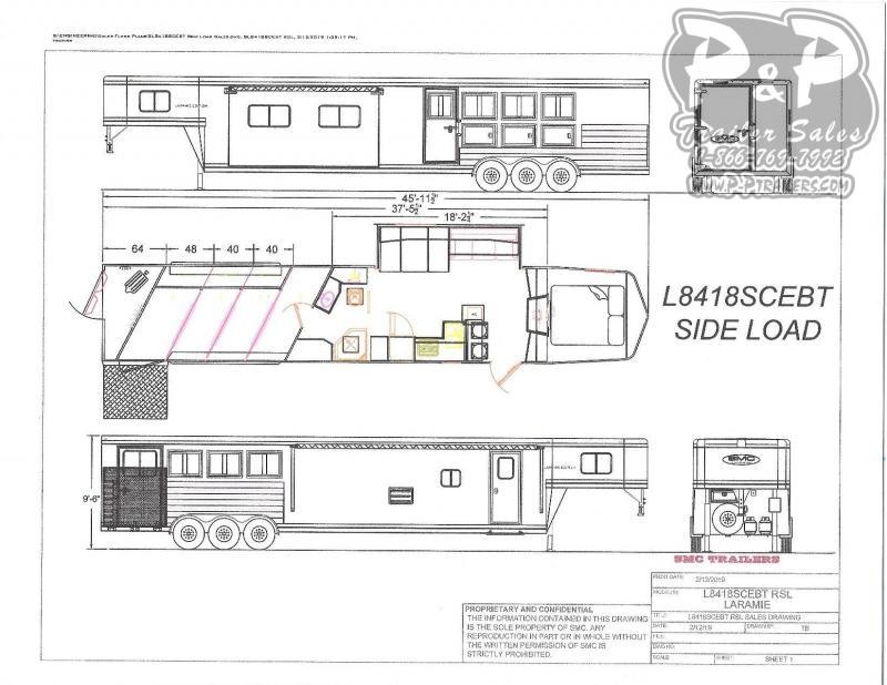 2020 SMC Horse Trailers SL8418SCEBT 4 Horse Slant Load Trailer 18 FT LQ With Slides w/ Ramps 2020 SMC Horse Trailers SL8418SCEBT 4 Horse Slant Load Trailer 18 FT LQ With Slides w/ Ramps