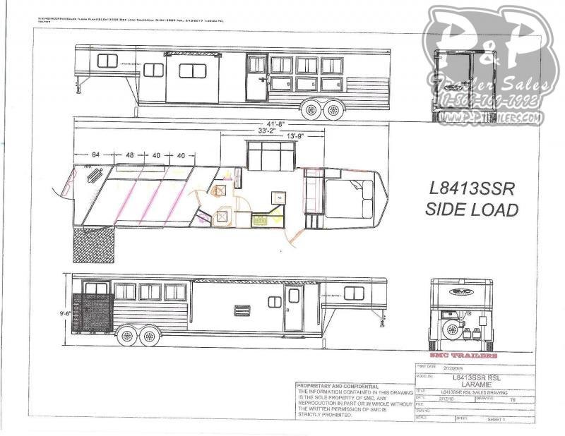 2021 SMC Horse Trailers SL8413SSRRSL 4 Horse Slant Load Trailer 13 FT LQ With Slides w/ Ramps 2021 SMC Horse Trailers SL8413SSRRSL 4 Horse Slant Load Trailer 13 FT LQ With Slides w/ Ramps