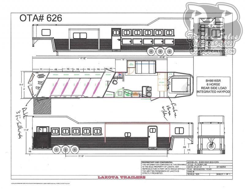 2020 Lakota Bighorn BH8616SRT 6 Horse Slant Load Trailer 16 FT LQ With Slides w/ Ramps 2020 Lakota Bighorn BH8616SRT 6 Horse Slant Load Trailer 16 FT LQ With Slides w/ Ramps