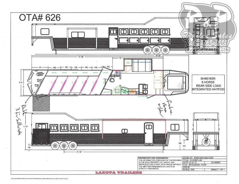 2020 Lakota Bighorn BH8616SRT 6 Horse Slant Load Trailer 16 FT LQ With Slides w/ Ramps 2020 Lakota Bighorn BH8616SRT 6 Horse Slant Load Trailer 16 FT LQ With Slides w/ Ramps