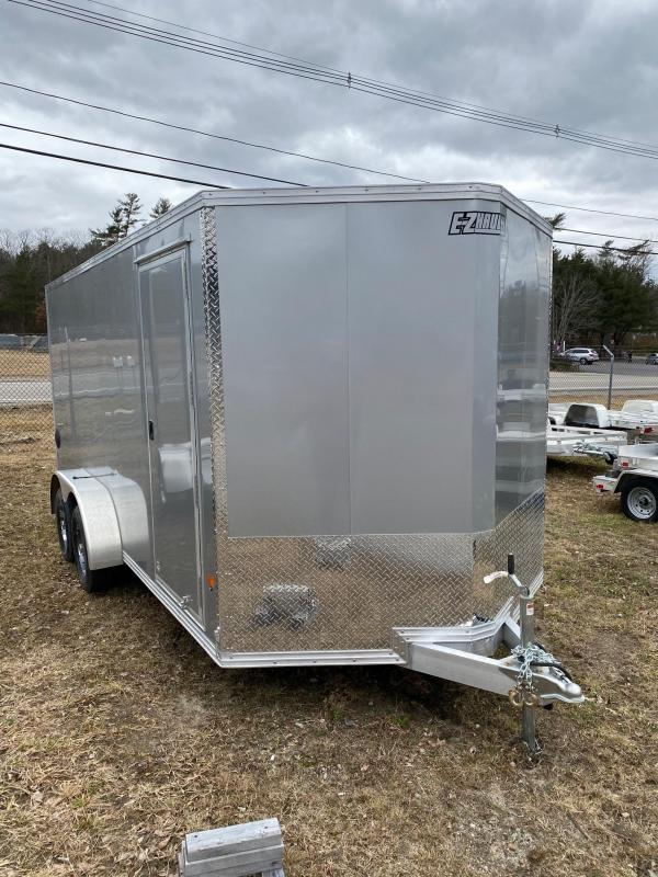 2020 EZ Hauler 7X16 Enclosed Trailer w/ RAMP DOORS - SILVER 2020 EZ Hauler 7X16 Enclosed Trailer w/ RAMP DOORS - SILVER