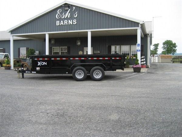 X-ON Low Profile Dump 83"x14' 14K -Scissor Lift -6" I-Beam Frame -Tarp Kit Installed -LED Lights -7 Gauge Floor -10 Gauge Sides -Spare Mount -Toolbox & Battery Charger -3 Way Gate -Power Up & Down -16" 10 Ply Radial Tires X-ON Low Profile Dump 83"x14' 14K -Scissor Lift -6" I-Beam Frame -Tarp Kit Installed -LED Lights -7 Gauge Floor -10 Gauge Sides -Spare Mount -Toolbox & Battery Charger -3 Way Gate -Power Up & Down -16" 10 Ply Radial Tires