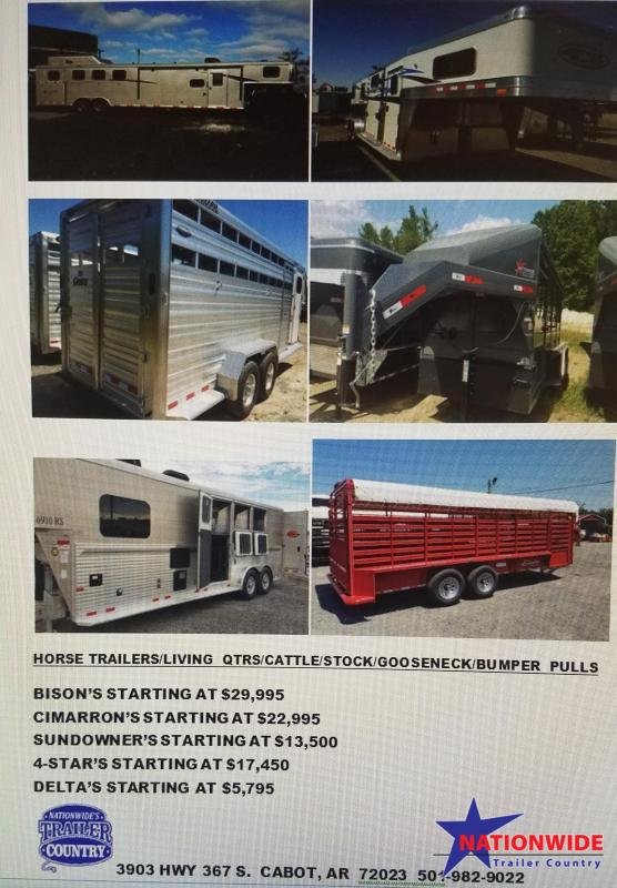 2020 BISON CIMARRON 4STAR SUNDOWNER DELTA Horse Trailer 2020 BISON CIMARRON 4STAR SUNDOWNER DELTA Horse Trailer