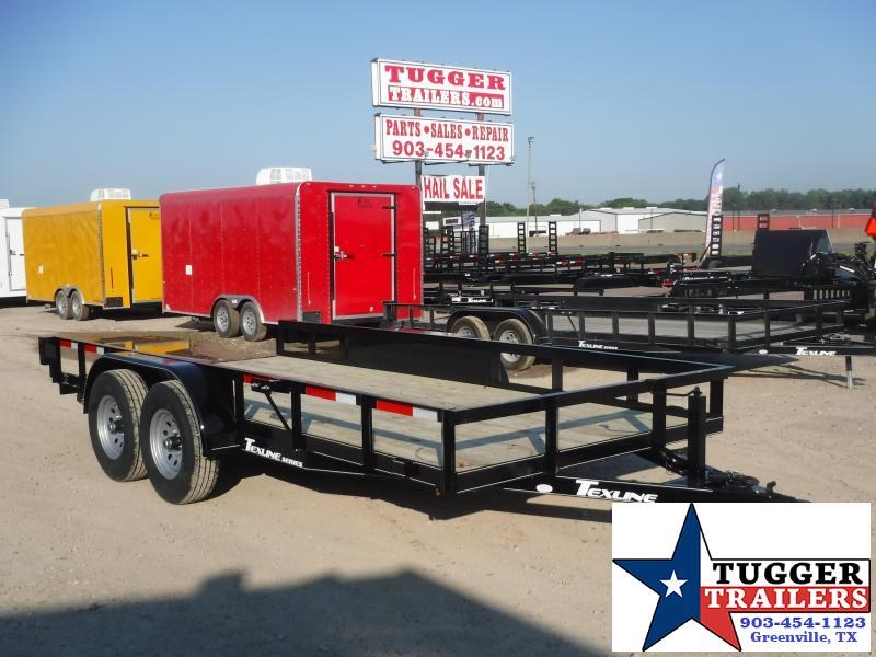 2019 TexLine 83x16 16ft Open Ramp Utility Flatbed Trailer 2019 TexLine 83x16 16ft Open Ramp Utility Flatbed Trailer