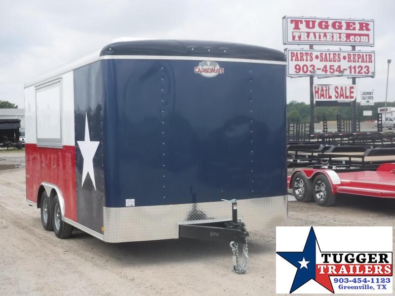 2019 Cargo Mate 8.5x16 16ft Texas Flag Street Food Taco Vending / Concession Trailer 2019 Cargo Mate 8.5x16 16ft Texas Flag Street Food Taco Vending / Concession Trailer
