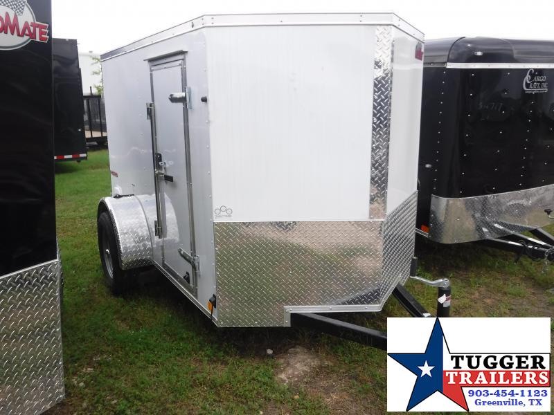 2019 HAIL SALE! Cargo Mate 5x8 8ft E-V White Double Door Enclosed Cargo Trailer 2019 HAIL SALE! Cargo Mate 5x8 8ft E-V White Double Door Enclosed Cargo Trailer
