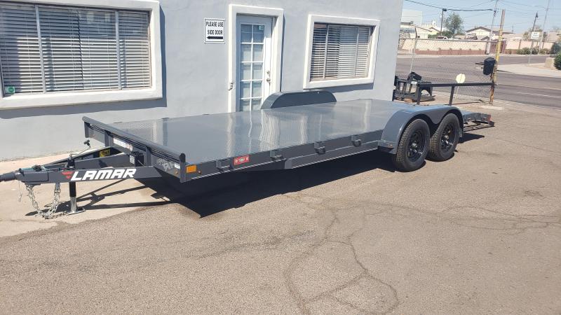2020 Lamar 20' Open Car hauler 7000# GVWR- Steel deck- 2' dove tail- slide in rear ramps- **cash discounts** See below 2020 Lamar 20' Open Car hauler 7000# GVWR- Steel deck- 2' dove tail- slide in rear ramps- **cash discounts** See below