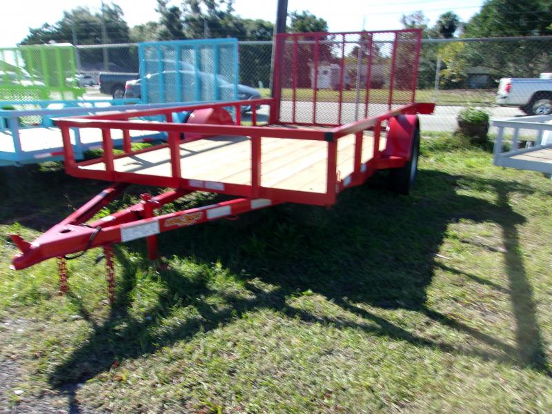 2020 Down to Earth 76"x12' Single Axle Utility Trailer *RED* 2020 Down to Earth 76"x12' Single Axle Utility Trailer *RED*