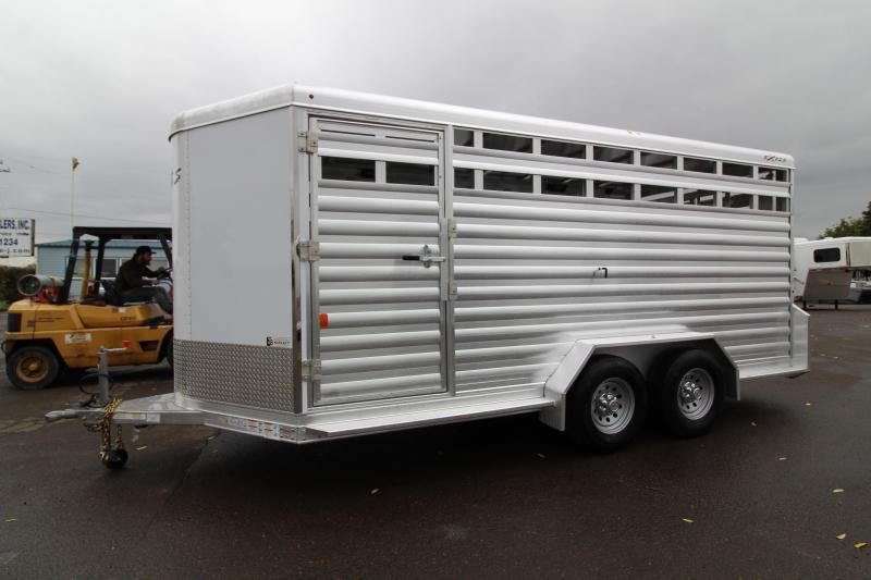 2020 Exiss STK 716 Livestock Trailer- All aluminum construction - Single piece roof - Spare tire with exterior mount 2020 Exiss STK 716 Livestock Trailer- All aluminum construction - Single piece roof - Spare tire with exterior mount
