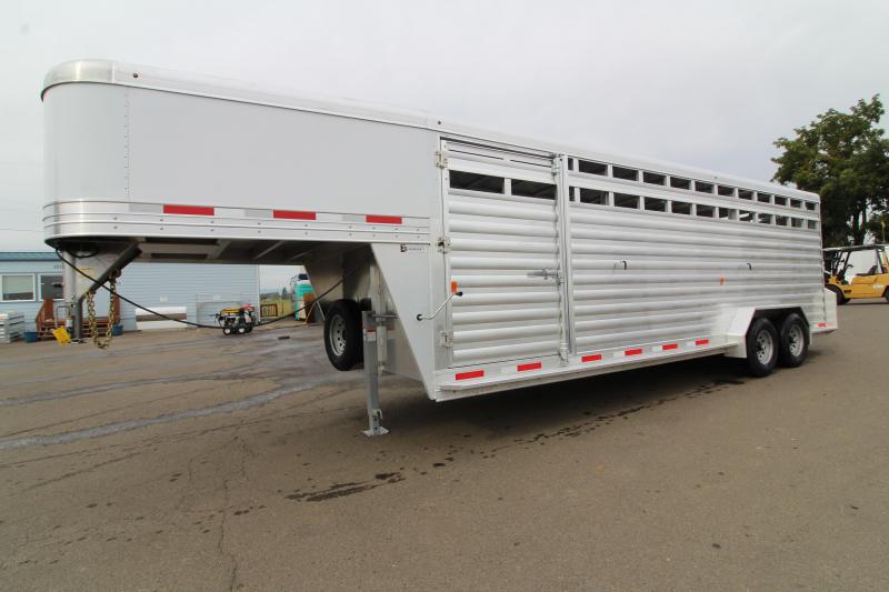 2020 Exiss STK 7024 Livestock Trailer- All aluminum construction - Single piece roof - Full height single rear swinging door 2020 Exiss STK 7024 Livestock Trailer- All aluminum construction - Single piece roof - Full height single rear swinging door