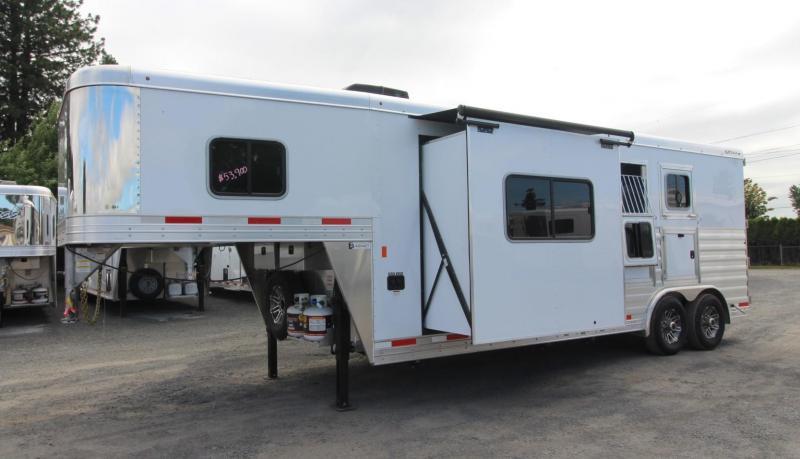 2019 Exiss Trailers 8210 - 10' Short Wall Living Quarters w/ Slide-out 2 Horse Trailer - All Aluminum - Swing-out Saddle Rack - Easy Care Flooring - Lined and Insulated Horse Area Ceiling - Upgraded Interior PRICE REDUCED $6000 2019 Exiss Trailers 8210 - 10' Short Wall Living Quarters w/ Slide-out 2 Horse Trailer - All Aluminum - Swing-out Saddle Rack - Easy Care Flooring - Lined and Insulated Horse Area Ceiling - Upgraded Interior PRICE REDUCED $6000