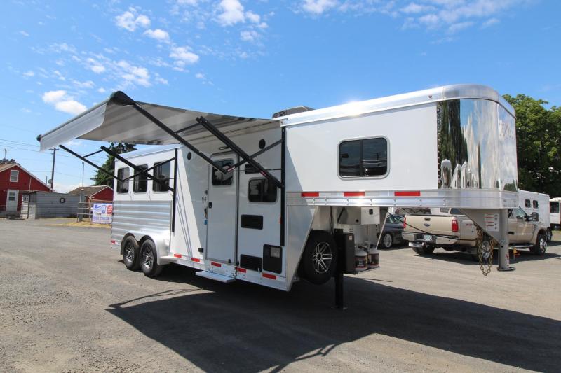 2020 Exiss Escape 7306 6ft Sw Living Quarters 3 Horse Trailer Easy Care Flooring Stud Divider Electric Awning Price Reduced 1500
