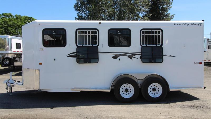 2020 Trails West Adventure MX II 4 Horse Trailer - Swing out saddle rack 2020 Trails West Adventure MX II 4 Horse Trailer - Swing out saddle rack