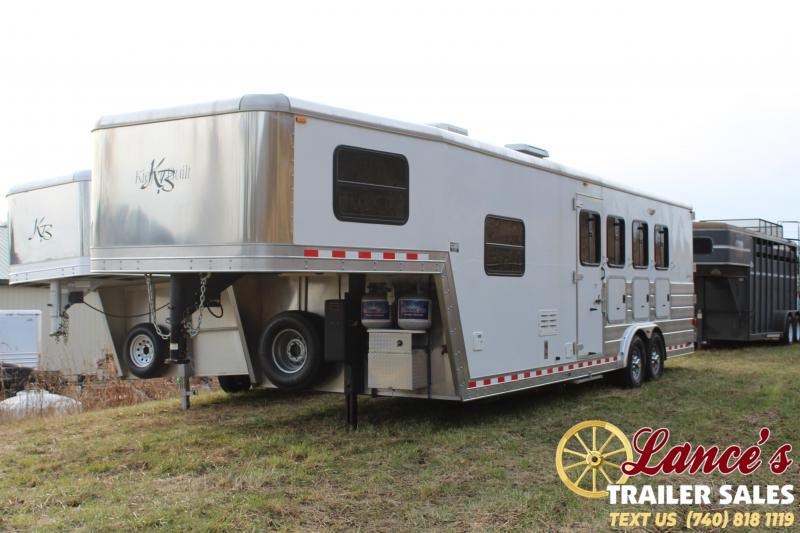 2008 Kiefer Built 28 Ft. 4 Horse Slant Load Living Quarters Horse Trailer 2008 Kiefer Built 28 Ft. 4 Horse Slant Load Living Quarters Horse Trailer