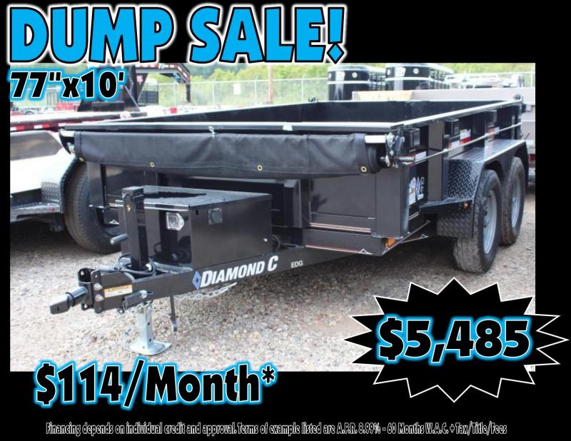 2019 Diamond C 77" x 10Ft. Dump Trailer 2019 Diamond C 77" x 10Ft. Dump Trailer