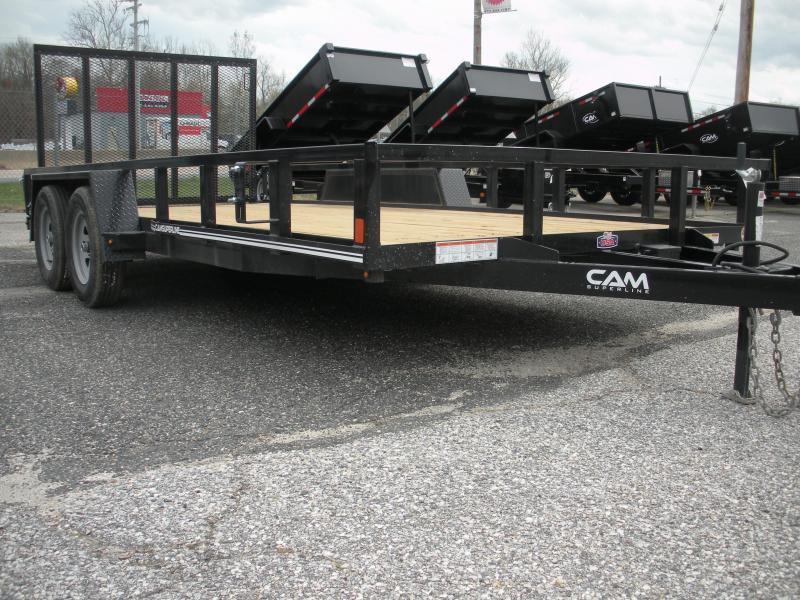 2020 Cam Superline 82" X 14' Utility Trailer 7K Tandem with Tubular Railings 2020 Cam Superline 82" X 14' Utility Trailer 7K Tandem with Tubular Railings