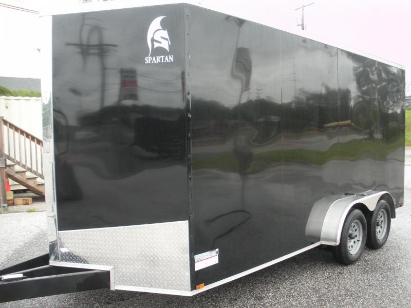 2020 Spartan 7' X 16' *Screwless .030 Black Metal*7' Interior*60" Triple Tube Tongue* Enclosed Cargo Trailer 2020 Spartan 7' X 16' *Screwless .030 Black Metal*7' Interior*60" Triple Tube Tongue* Enclosed Cargo Trailer