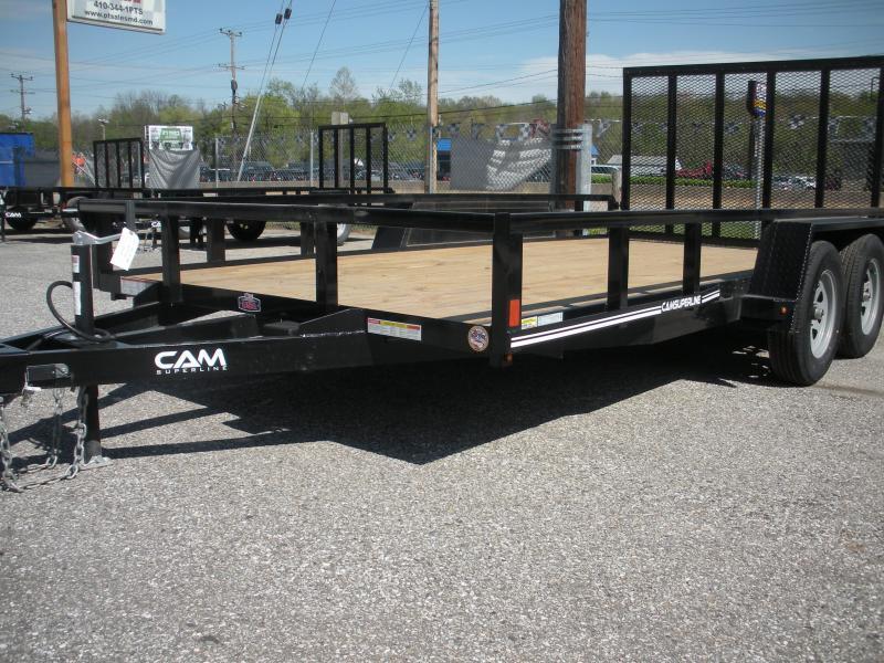 2020 Cam Superline 82" X 14' Utility Trailer 7K Tandem with Tubular Railings 2020 Cam Superline 82" X 14' Utility Trailer 7K Tandem with Tubular Railings