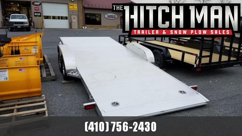 7 x 18 Aluma 8218 Aluminum Tilt Bed Car Trailer 7K 7 x 18 Aluma 8218 Aluminum Tilt Bed Car Trailer 7K