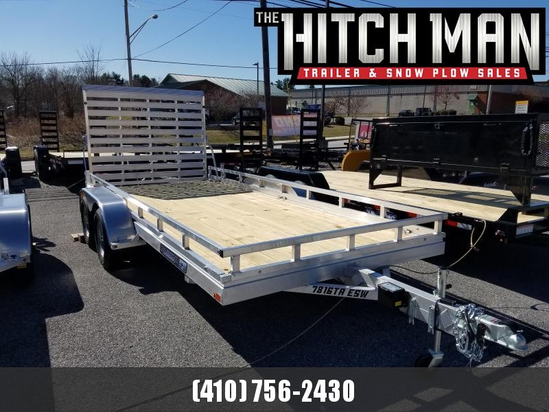 6.5' x 16' ALUMA Aluminum Wood Deck Utility Trailer 7k 6.5' x 16' ALUMA Aluminum Wood Deck Utility Trailer 7k