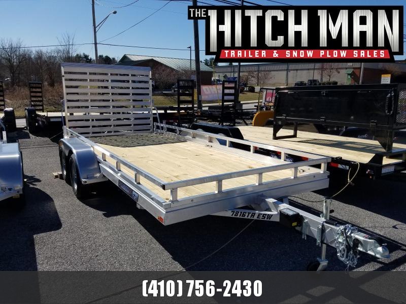 6.5' x 16' ALUMA Aluminum Wood Deck Utility Trailer 7k 6.5' x 16' ALUMA Aluminum Wood Deck Utility Trailer 7k