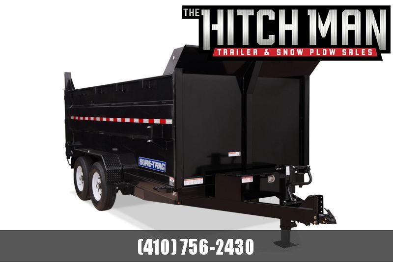 7 x 12 Sure-Trac 4' High Side Dump Trailer 14K Scissor Hoist 7 x 12 Sure-Trac 4' High Side Dump Trailer 14K Scissor Hoist