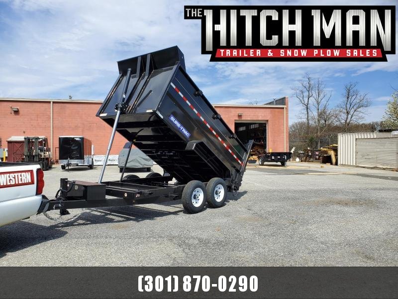 7 x 12 Sure-Trac 4' High Side Dump Trailer 14K Telescopic Ram 7 x 12 Sure-Trac 4' High Side Dump Trailer 14K Telescopic Ram