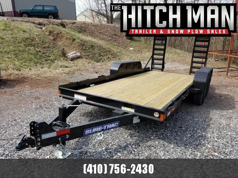 7 x 16 Sure-Trac Skid Steer Equipment Trailer 14K 7 x 16 Sure-Trac Skid Steer Equipment Trailer 14K