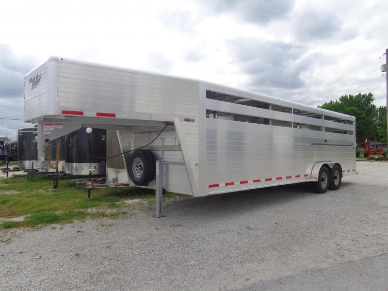 HILLSBORO ALUMINUM ENDURA 26X7 STOCK TRAILER Livestock Trailer HILLSBORO ALUMINUM ENDURA 26X7 STOCK TRAILER Livestock Trailer