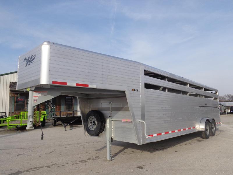 Gooseneck Brand 24' x 6'8 Gooseneck Gray Metallic with Light Gray Tarp