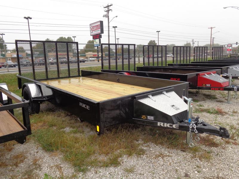 Rice 82 x 14' Bumper Pull Stealth Black Utility trailer Rice 82 x 14' Bumper Pull Stealth Black Utility trailer