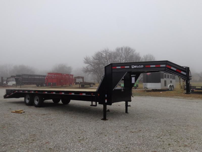 Delco 102"x 20'+5' Gooseneck 14000 Deckover Equipment Trailer W/ MAX Ramps Delco 102"x 20'+5' Gooseneck 14000 Deckover Equipment Trailer W/ MAX Ramps