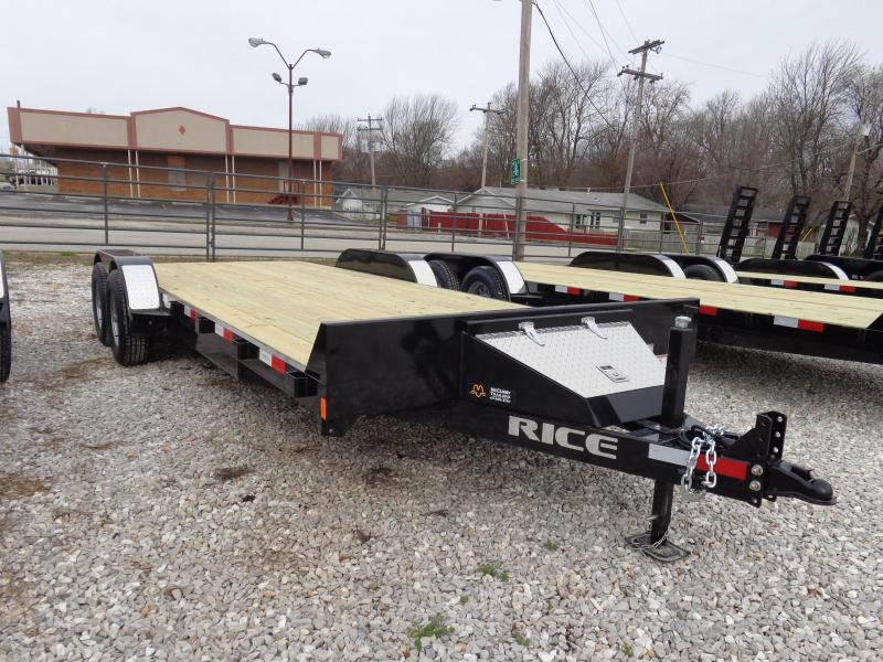 Rice 82 x 20'+2' 9900# Upgraded Car Hauler Bumper Pull Flatbed Trailer Rice 82 x 20'+2' 9900# Upgraded Car Hauler Bumper Pull Flatbed Trailer