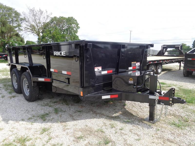 Rice 82"x14' 14000# Bumper Pull Dump Trailer Rice 82"x14' 14000# Bumper Pull Dump Trailer