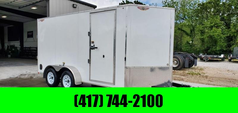 2020 H and H 7X14 TANDEM 7K WHITE CARGO W/6'6" HEIGHT 2020 H and H 7X14 TANDEM 7K WHITE CARGO W/6'6" HEIGHT