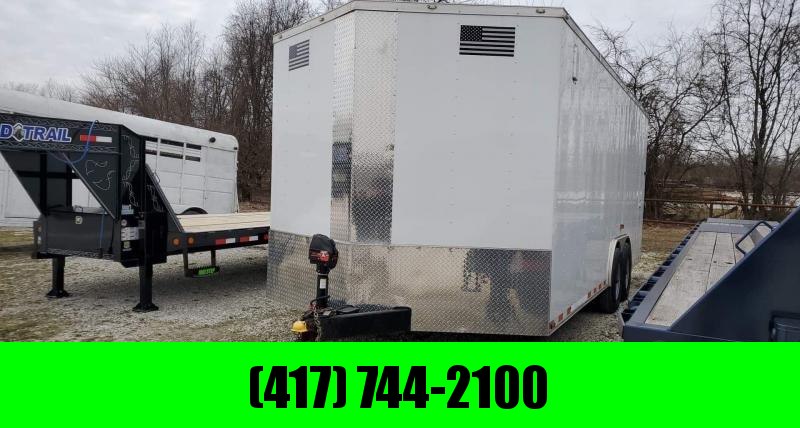 2017 Diamond Cargo 8.5X20 TANDEM 10K WHITE CARGO W/6'6" HEIGHT ELECTRIC JACK INSULTED WALLS&ROOF TORSION AXLES 10PLY TIRES 2017 Diamond Cargo 8.5X20 TANDEM 10K WHITE CARGO W/6'6" HEIGHT ELECTRIC JACK INSULTED WALLS&ROOF TORSION AXLES 10PLY TIRES