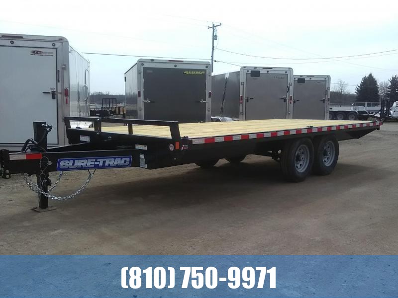2020 Sure-Trac 8.5 x 18 Standard Duty Flatbed Deckover Flatbed Trailer 2020 Sure-Trac 8.5 x 18 Standard Duty Flatbed Deckover Flatbed Trailer
