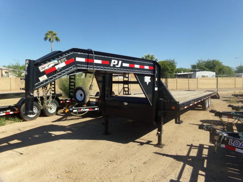 2015 PJ Trailers 32 FT GOOSENECK 102 X 32 DOVE TAIL W RAMPS Flatbed Trailer 2015 PJ Trailers 32 FT GOOSENECK 102 X 32 DOVE TAIL W RAMPS Flatbed Trailer