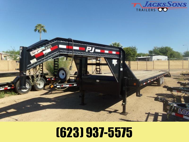 2015 PJ Trailers 32 FT GOOSENECK 102 X 32 DOVE TAIL W RAMPS Flatbed Trailer 2015 PJ Trailers 32 FT GOOSENECK 102 X 32 DOVE TAIL W RAMPS Flatbed Trailer