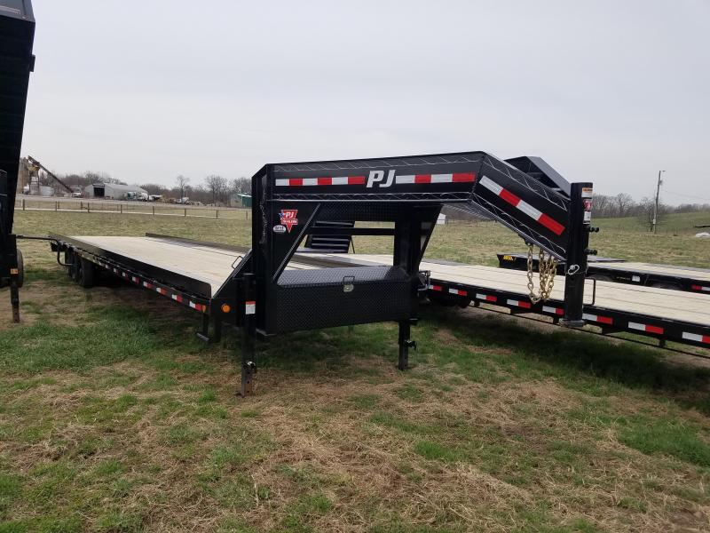 40' PJ Gooseneck Deckover with 8' Slide In Ramps 21K GVWR 40' PJ Gooseneck Deckover with 8' Slide In Ramps 21K GVWR