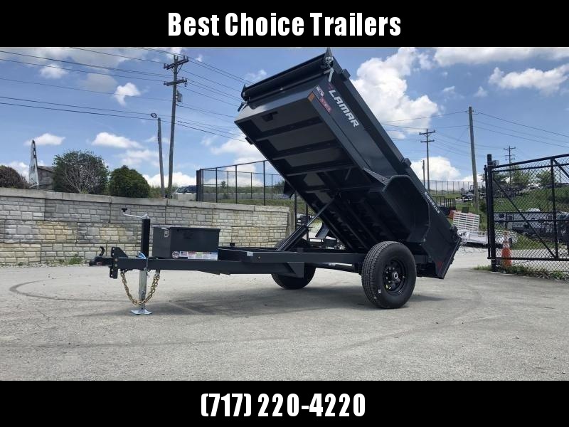 2020 Lamar 5x10' DS60 Dump Trailer 7000# GVW - SINGLE AXLE * TARP KIT * RAMPS * SPARE MOUNT * CHARCOAL 2020 Lamar 5x10' DS60 Dump Trailer 7000# GVW - SINGLE AXLE * TARP KIT * RAMPS * SPARE MOUNT * CHARCOAL
