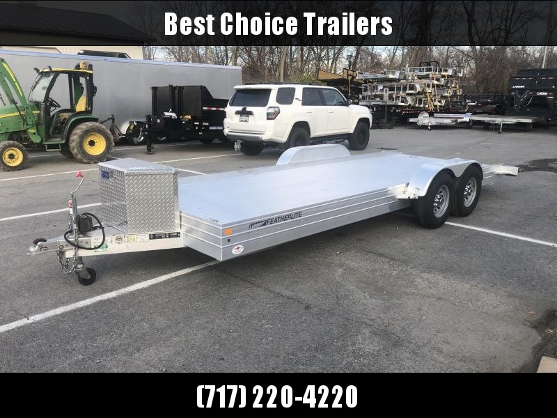 USED 2016 Featherlite 7x20' All Aluminum Car Hauler Trailer 9990# GVW * TORSION * TOOLBOX * EXTRUDED FLOOR * 7' RAMPS USED 2016 Featherlite 7x20' All Aluminum Car Hauler Trailer 9990# GVW * TORSION * TOOLBOX * EXTRUDED FLOOR * 7' RAMPS