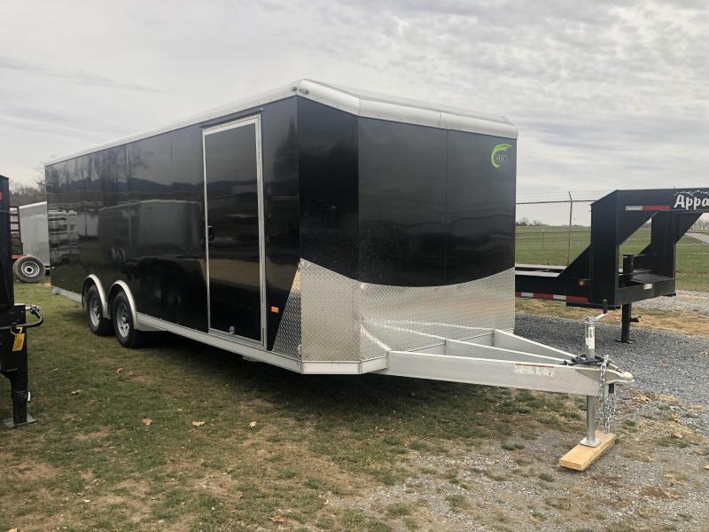 2020 NEO 8.5x24' NACX Aluminum Enclosed Car Hauler Trailer 9990# GVW * SILVER EXTERIOR * ESCAPE DOOR * 5200# TORSION * BULLNOSE * SPREAD AXLE * DRT REAR SPOILER * NXP RAMP * ROUND TOP * HD FRAME * ALUMINUM WHEELS * RV DOOR * 1 PC ROOF 2020 NEO 8.5x24' NACX Aluminum Enclosed Car Hauler Trailer 9990# GVW * SILVER EXTERIOR * ESCAPE DOOR * 5200# TORSION * BULLNOSE * SPREAD AXLE * DRT REAR SPOILER * NXP RAMP * ROUND TOP * HD FRAME * ALUMINUM WHEELS * RV DOOR * 1 PC ROOF
