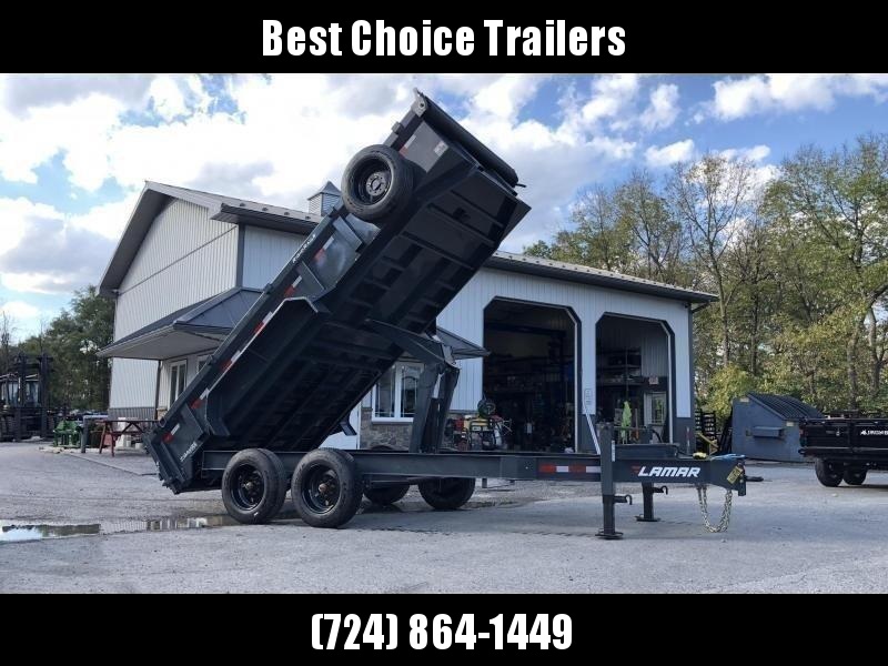 2020 Lamar 7x16' Dump Trailer 16000# GVW * 8K AXLE UPGRADE * TARP * RAMPS * DUAL 12K JACKS * 17.5 2020 Lamar 7x16' Dump Trailer 16000# GVW * 8K AXLE UPGRADE * TARP * RAMPS * DUAL 12K JACKS * 17.5