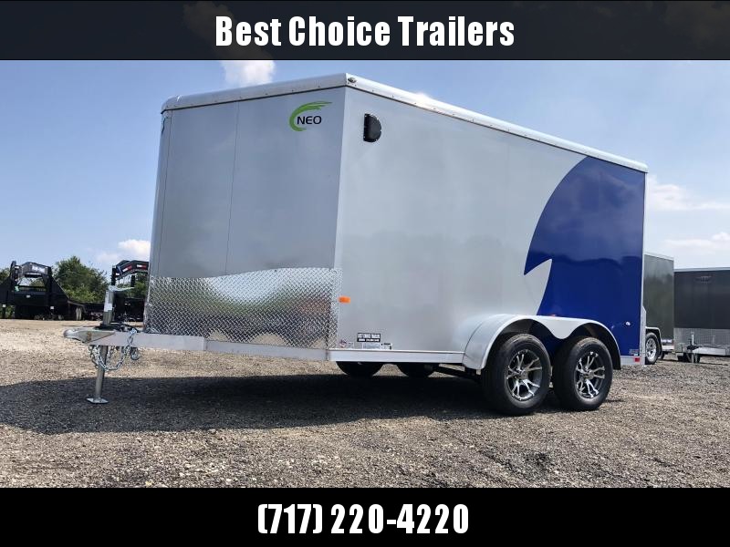 2020 NEO Trailers 7X14' NAMR Aluminum Enclosed Motorcycle Trailer * NEW BLUE & SILVER * VINYL WALLS * ALUMINUM WHEELS * +6" HEIGHT * NUDO FLOOR & RAMP 2020 NEO Trailers 7X14' NAMR Aluminum Enclosed Motorcycle Trailer * NEW BLUE & SILVER * VINYL WALLS * ALUMINUM WHEELS * +6" HEIGHT * NUDO FLOOR & RAMP