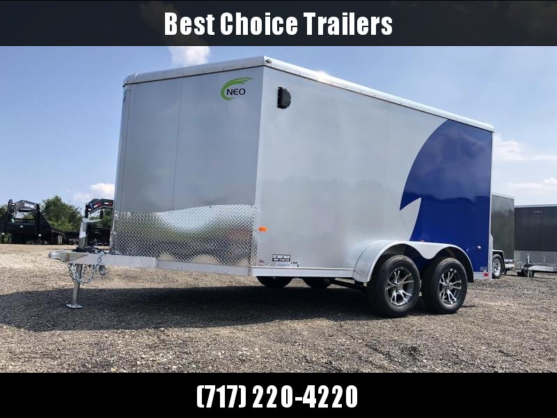 2020 NEO Trailers 7X14' NAMR Aluminum Enclosed Motorcycle Trailer * NEW BLUE & SILVER * VINYL WALLS * ALUMINUM WHEELS * +6" HEIGHT * NUDO FLOOR & RAMP 2020 NEO Trailers 7X14' NAMR Aluminum Enclosed Motorcycle Trailer * NEW BLUE & SILVER * VINYL WALLS * ALUMINUM WHEELS * +6" HEIGHT * NUDO FLOOR & RAMP
