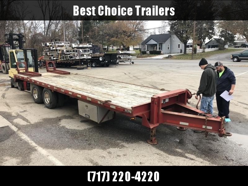 USED Corn Pro 102x20+5' Flatbed Deckover 24000# GVW * DEXTER 12K AXLES * ADJUSTABLE DOVETAIL * ALUM TOOLBOX USED Corn Pro 102x20+5' Flatbed Deckover 24000# GVW * DEXTER 12K AXLES * ADJUSTABLE DOVETAIL * ALUM TOOLBOX